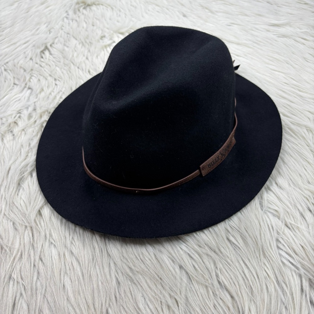 Bill Bones Men's Unisex S Black Felted Wool Fedora Hat Rockabilly Retro Punk